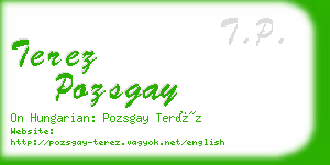 terez pozsgay business card